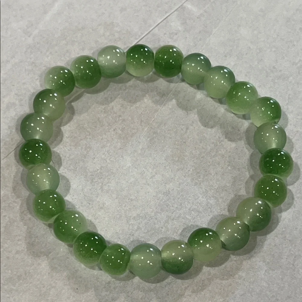 Chic Green Ombre Beaded Bracelet